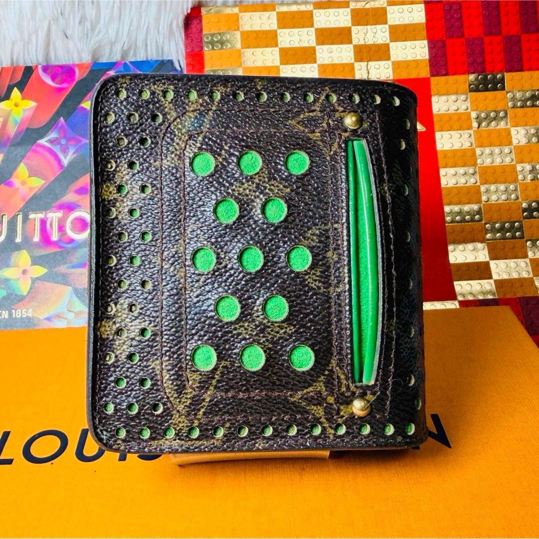 【セール】ルイヴィトン モノグラム ペルフォ コンパクトジップ ヴェールグリーン