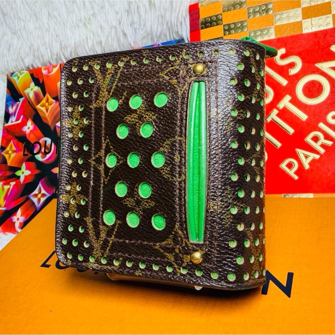 【セール】ルイヴィトン モノグラム ペルフォ コンパクトジップ ヴェールグリーン