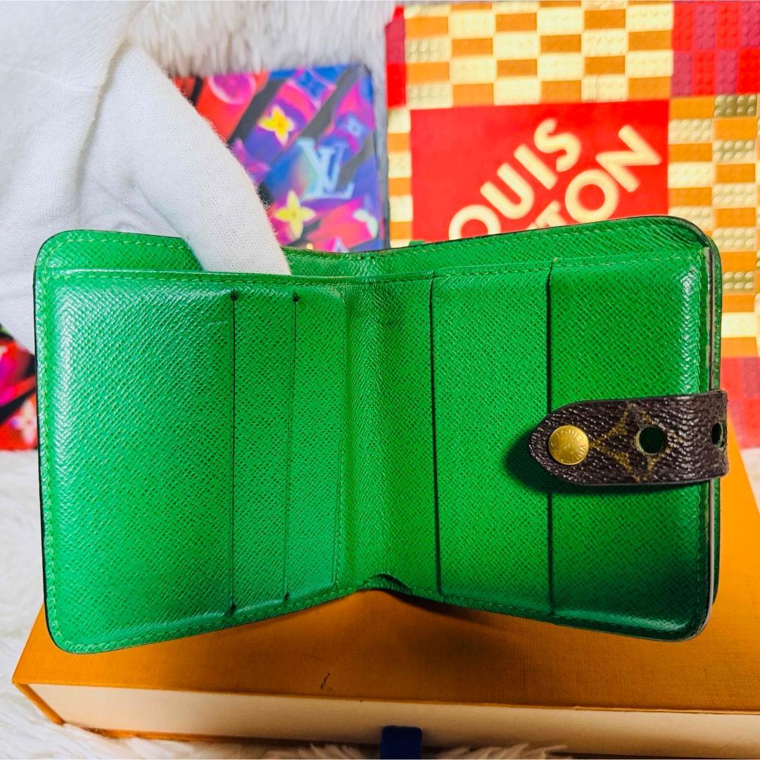 【セール】ルイヴィトン モノグラム ペルフォ コンパクトジップ ヴェールグリーン