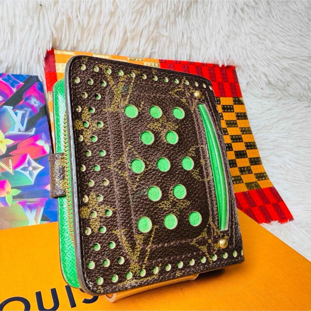 【セール】ルイヴィトン モノグラム ペルフォ コンパクトジップ ヴェールグリーン