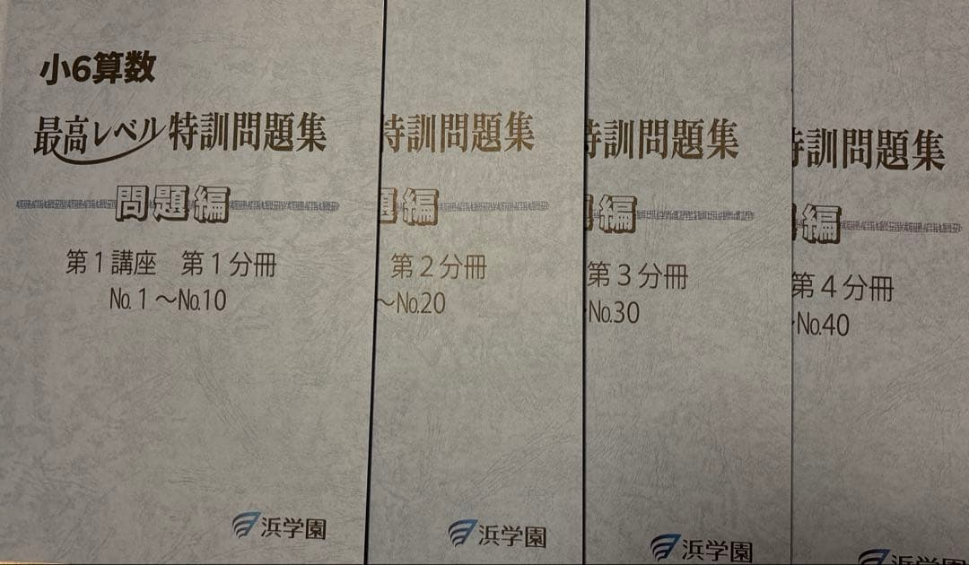 浜学園　小6算数　最高レベル特訓問題集　2024年改訂版　一年分