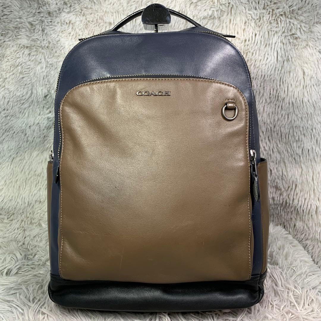 極美品 COACH コーチ グラハム リュック バッグパック デイパック レザー