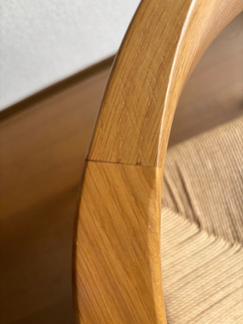 無印オーク材ペーパーコードアームチェア