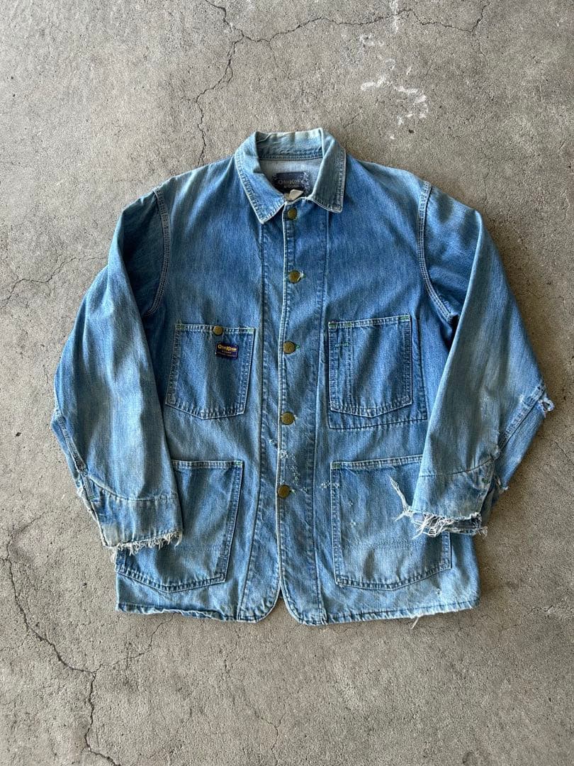 【vintage】 60~70s Oshkosh デニムカバーオール ボロ