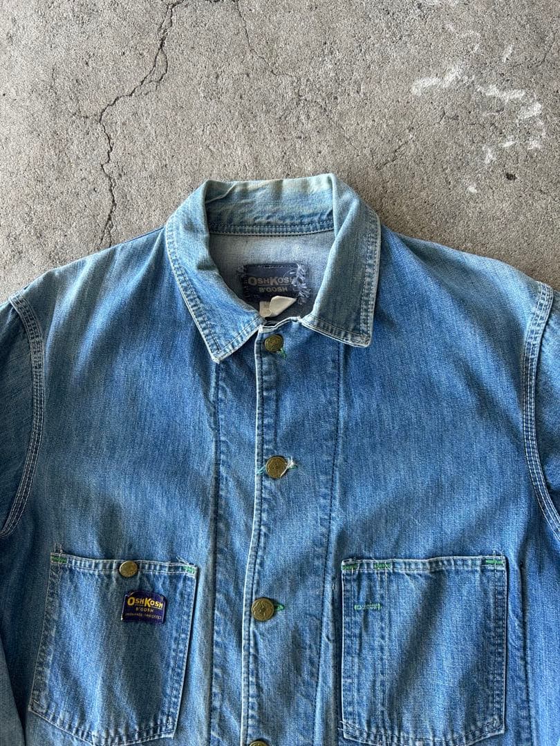 【vintage】 60~70s Oshkosh デニムカバーオール ボロ