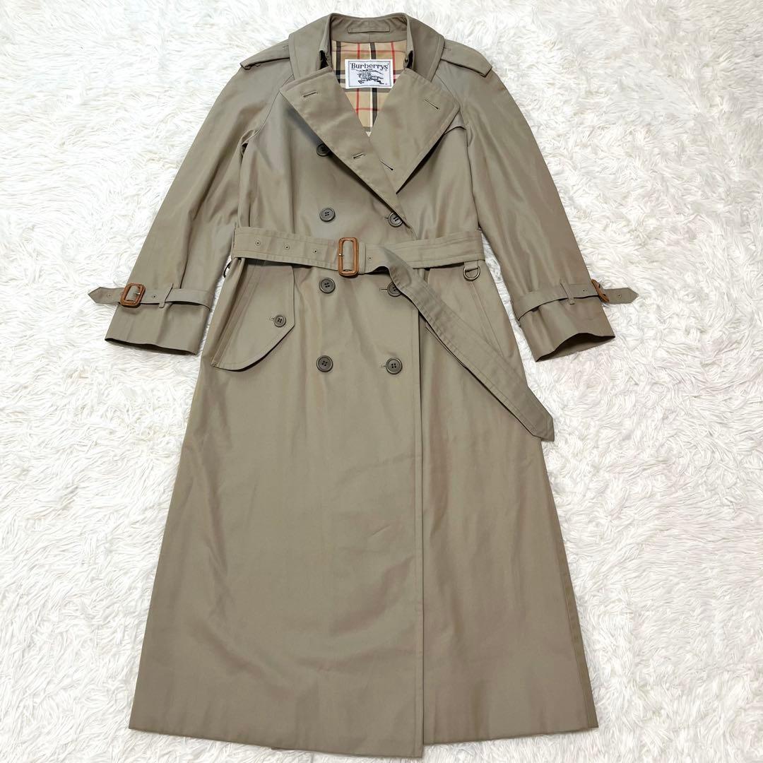 美品✨️バーバリーズ トレンチコート ギャバジン生地 カーキ ノバチェック M