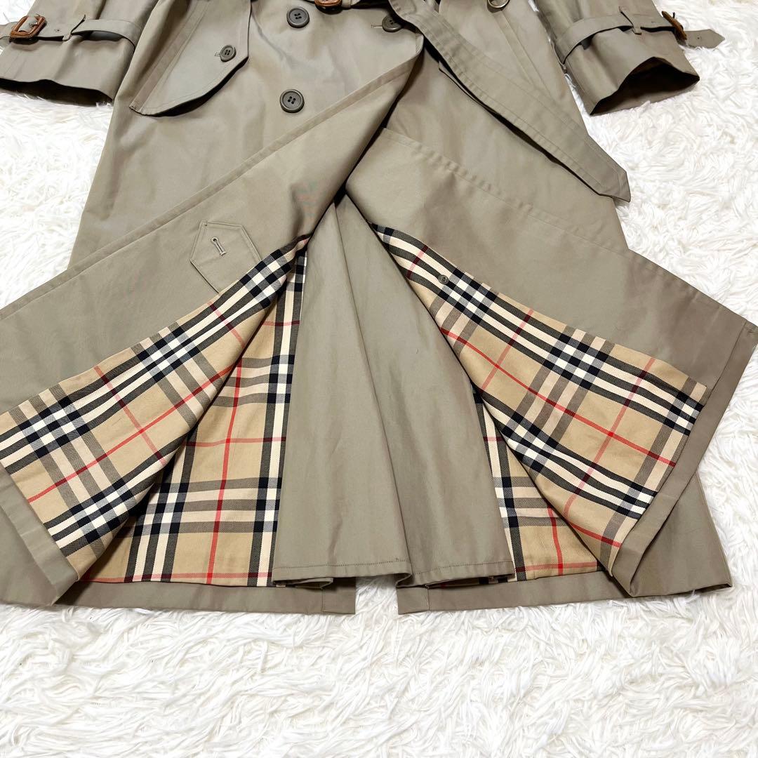 美品✨️バーバリーズ トレンチコート ギャバジン生地 カーキ ノバチェック M