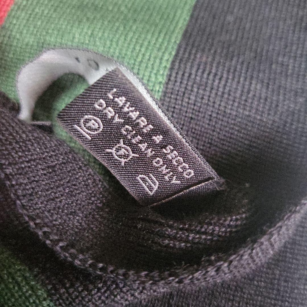 GUCCI ストライプマフラー ブラック/グリーン/レッド