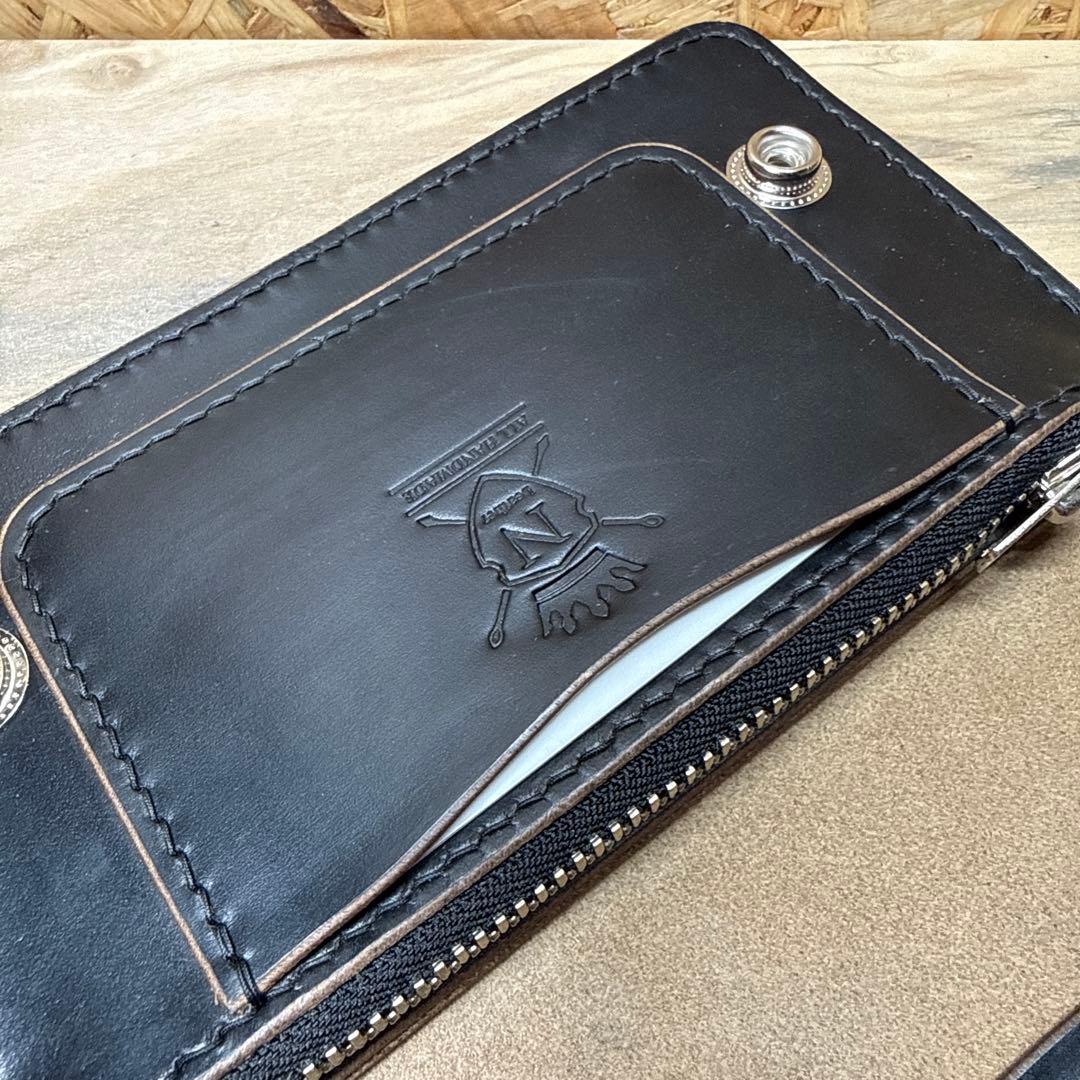 ホーウィン社 クロムエクセル 150 カスタム トラッカーウォレット 茶芯 Ni