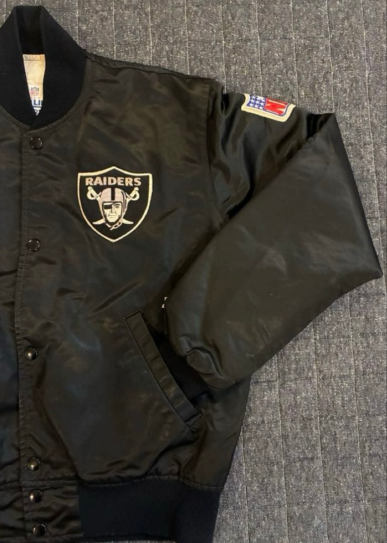 80s RAIDERS レイダース　スタジャン ブラック　 USA製　スターター
