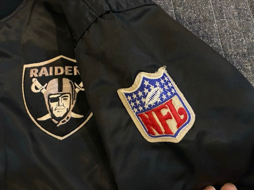 80s RAIDERS レイダース　スタジャン ブラック　 USA製　スターター