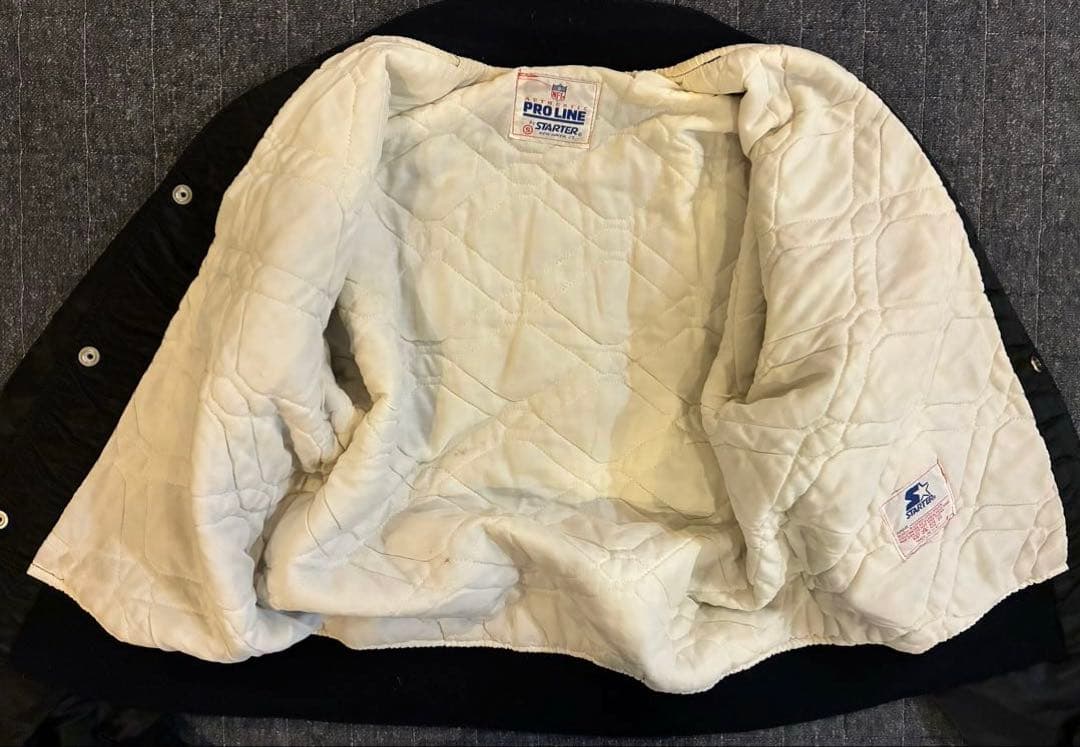 80s RAIDERS レイダース　スタジャン ブラック　 USA製　スターター