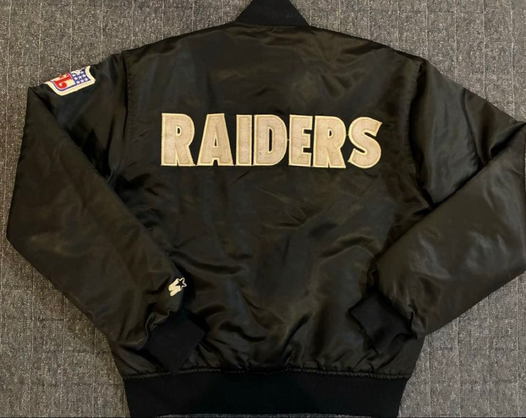 80s RAIDERS レイダース　スタジャン ブラック　 USA製　スターター