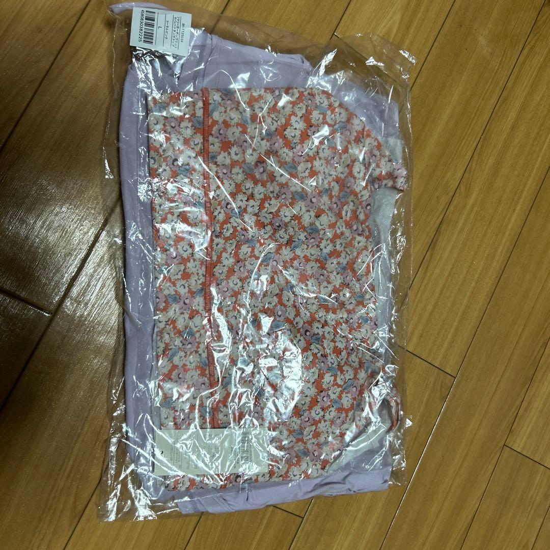 SUKARAフラワーガーデンプリント セパレートタンクトップ L コーラルピンク