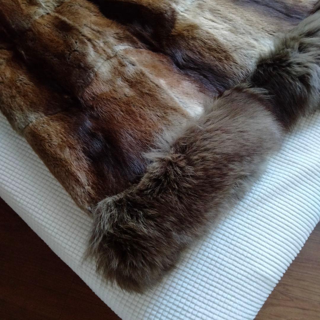 未使用品❤毛皮ロングコートリアルファー 毛皮コートブラウン