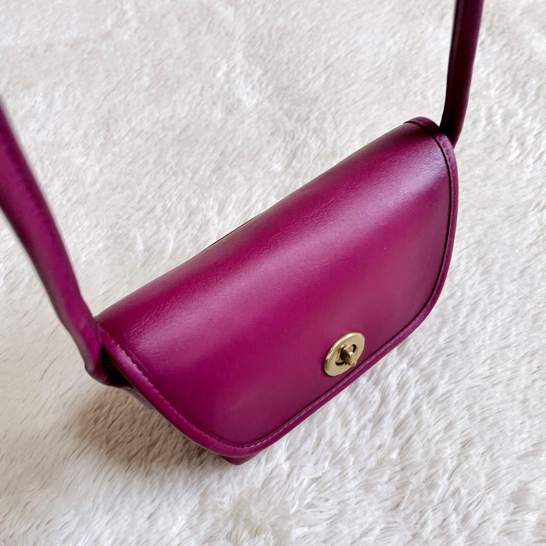 極美品 COACH コーチ 百貨店限定モデル ターンロック ショルダーバッグ