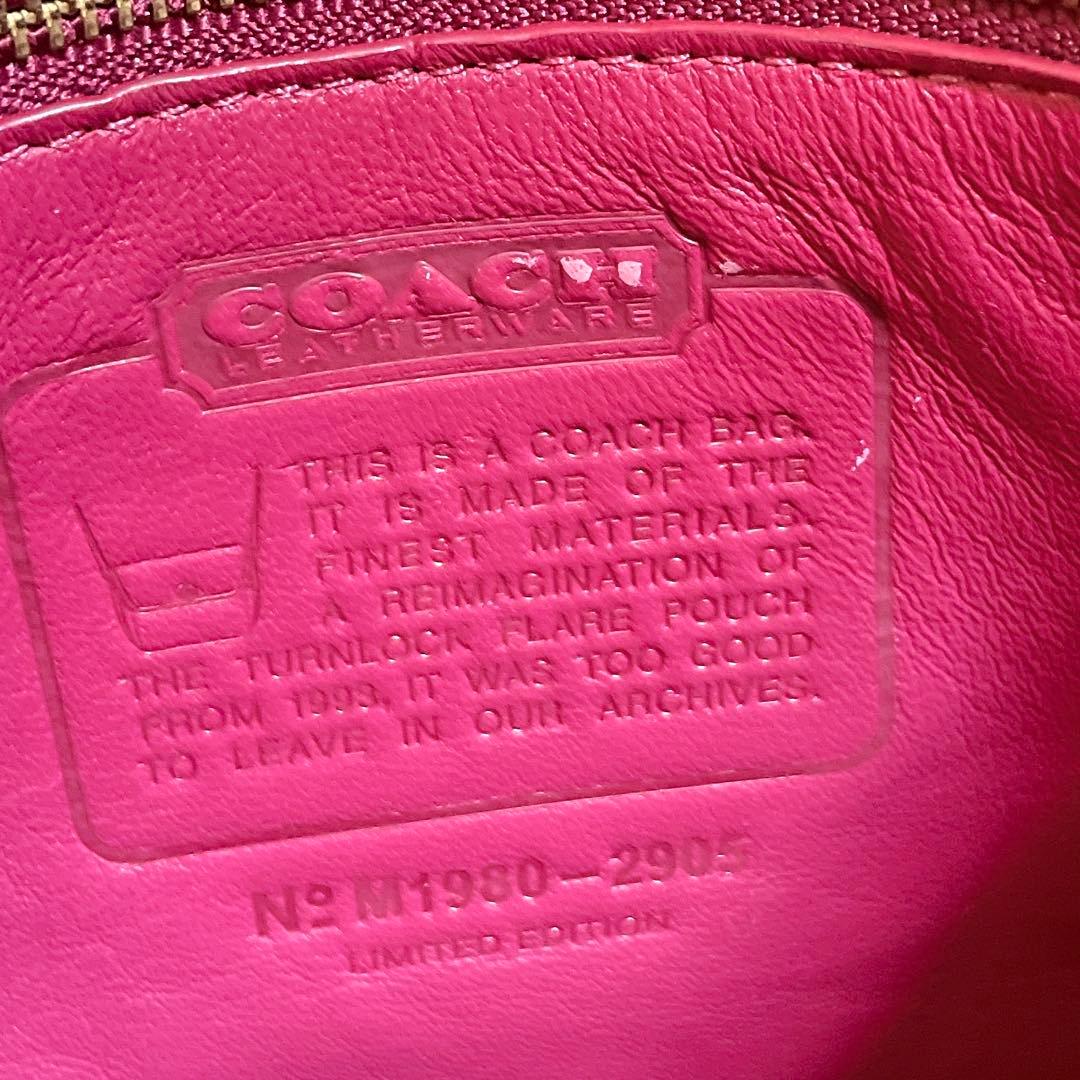 極美品 COACH コーチ 百貨店限定モデル ターンロック ショルダーバッグ
