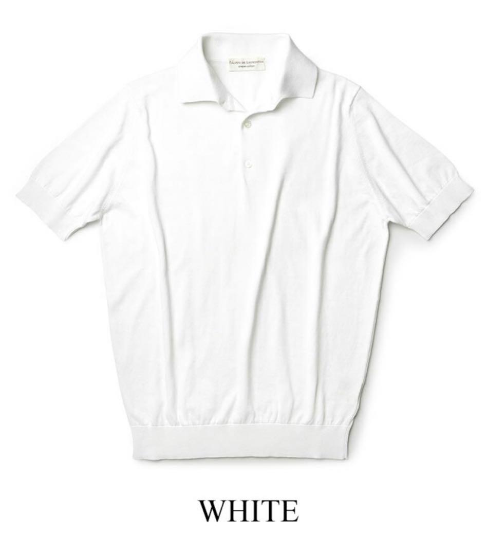 Filippo de Laurentiis ホワイト48白 ポロシャツフィリッポ