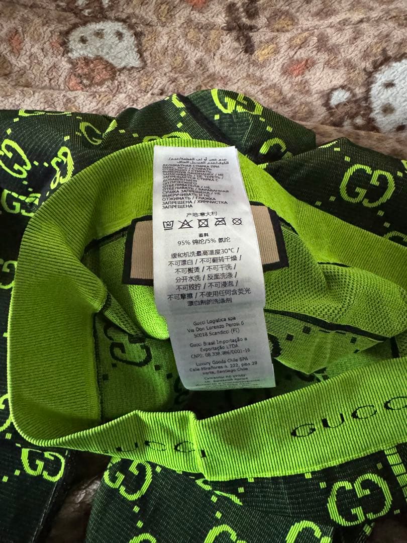 GUCCI GGロゴ グリーン レギンス Lサイズ