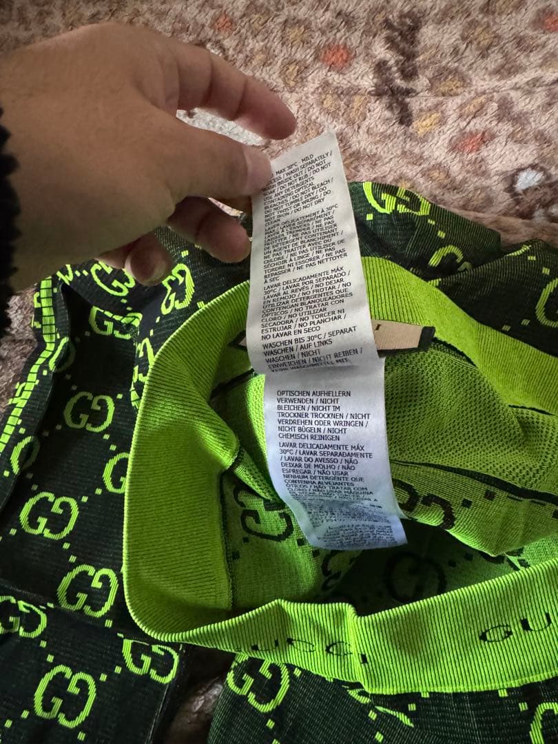 GUCCI GGロゴ グリーン レギンス Lサイズ