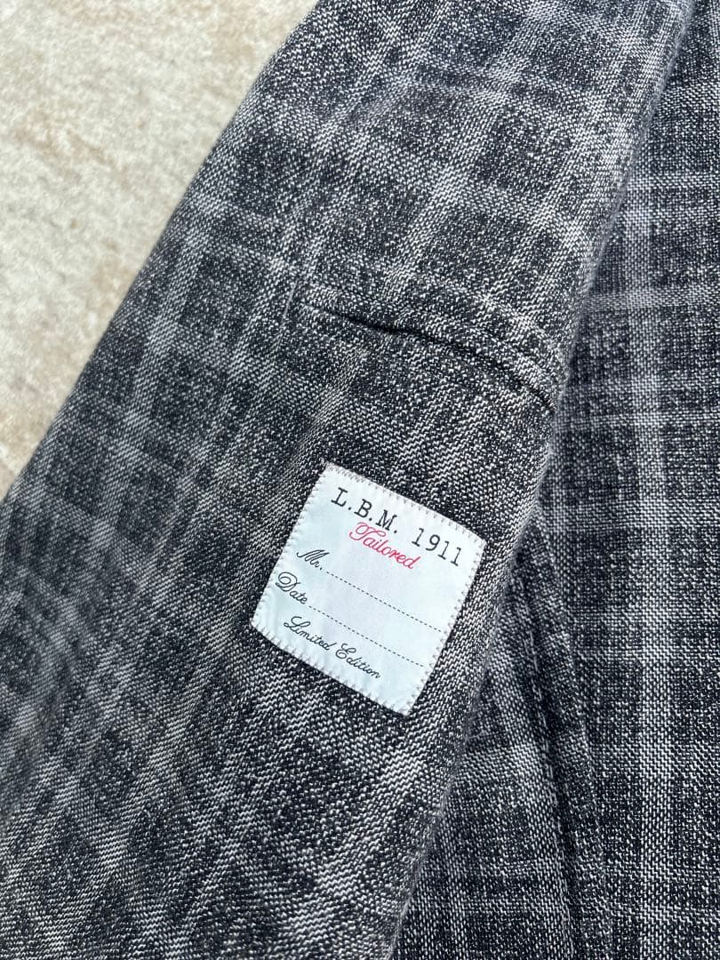 【美品】L.B.M.1911チェック柄 チャコール 50R（L）