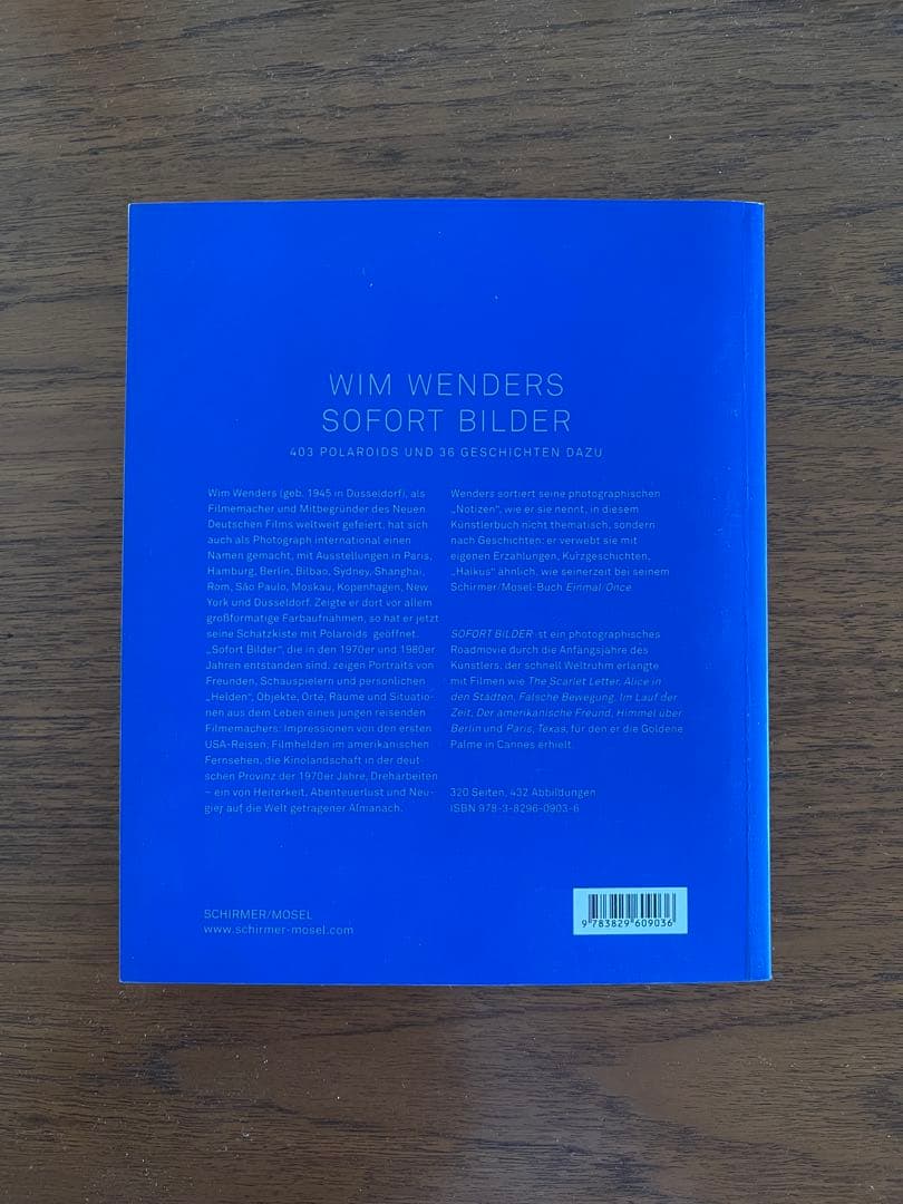 Wim Wenders Sofort Bilder 写真集
