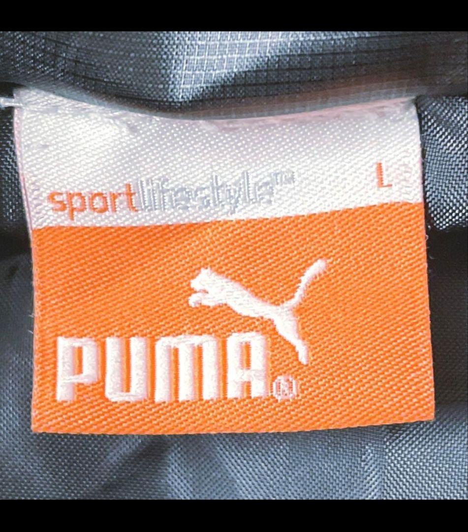 PUMA フード付き ブラック ベンチコート L