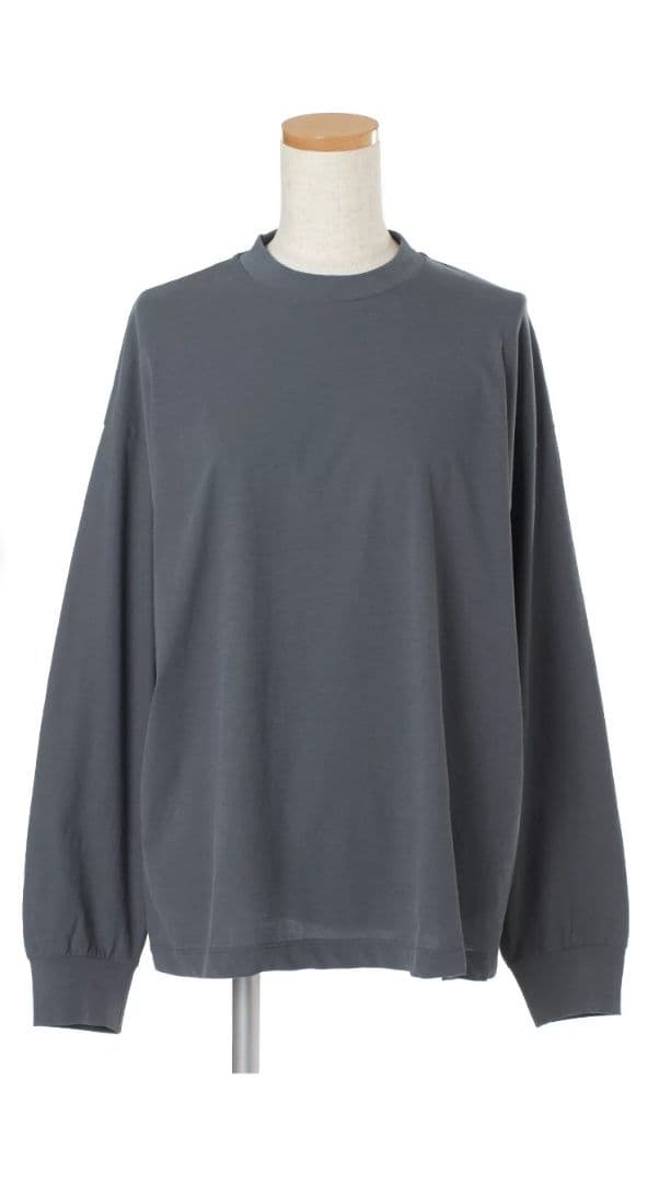 【新品タグ付き】ATON ロングスリーブTシャツ チャコールグレー 38