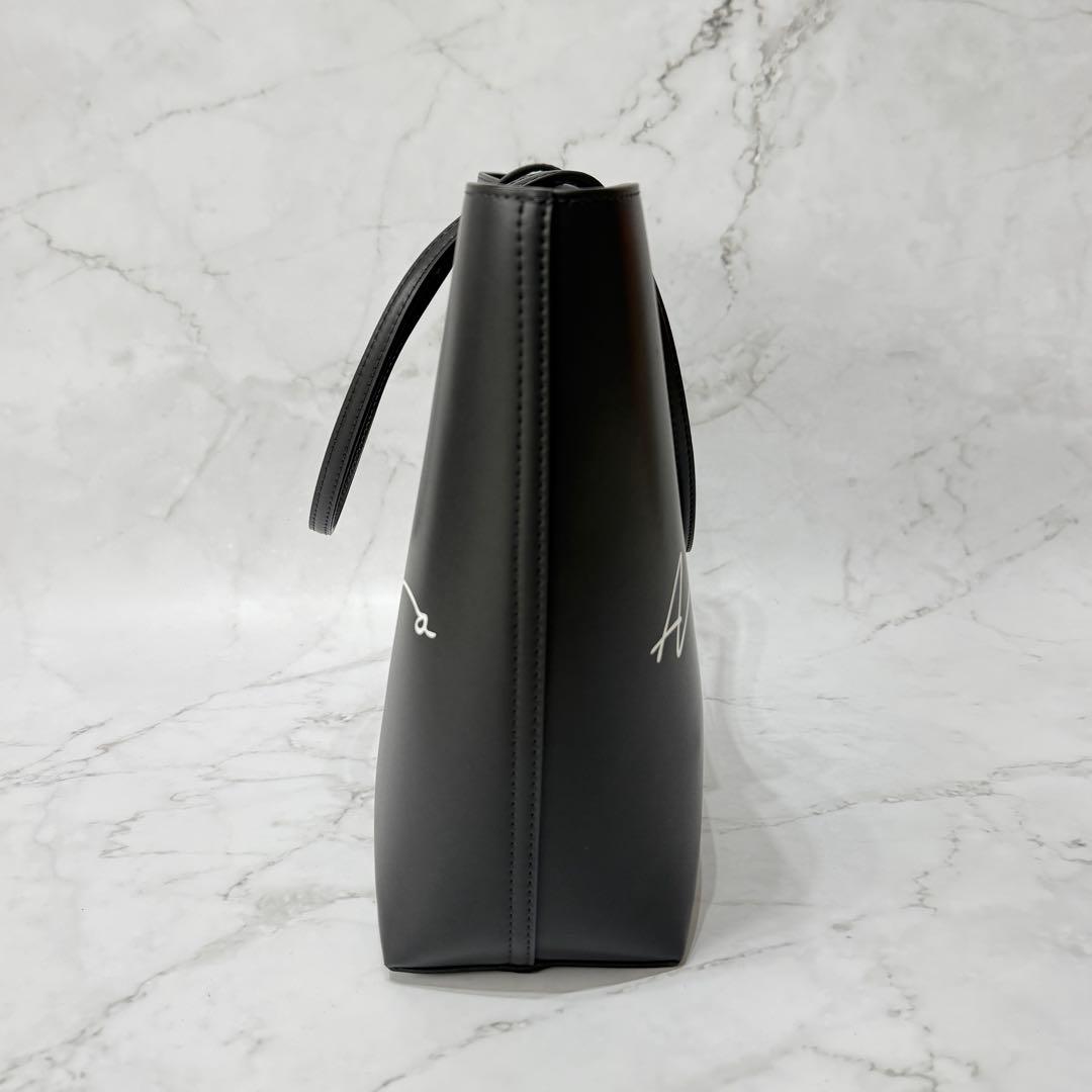 【美品】 EMPORIO ARMANI プリント ロゴ ポーチ付き トートバッグ