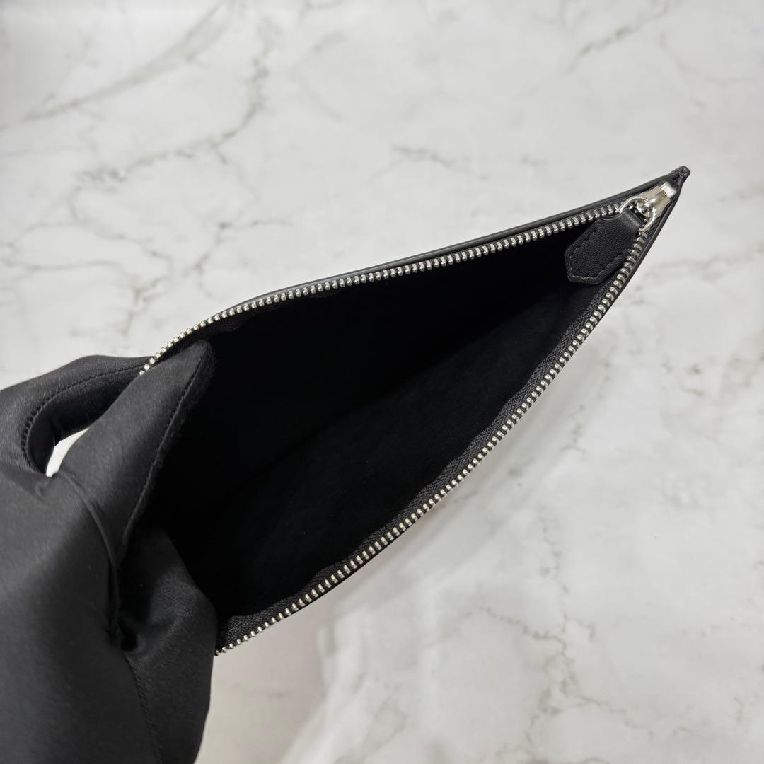 【美品】 EMPORIO ARMANI プリント ロゴ ポーチ付き トートバッグ