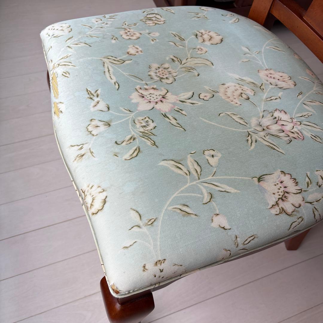 クラシックスタイル ダイニングチェア 水色