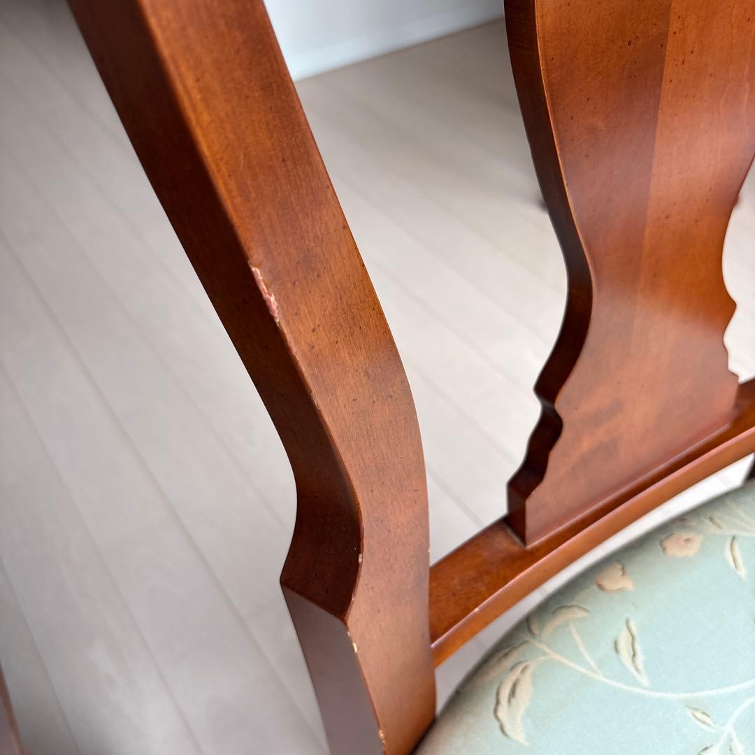 クラシックスタイル ダイニングチェア 水色