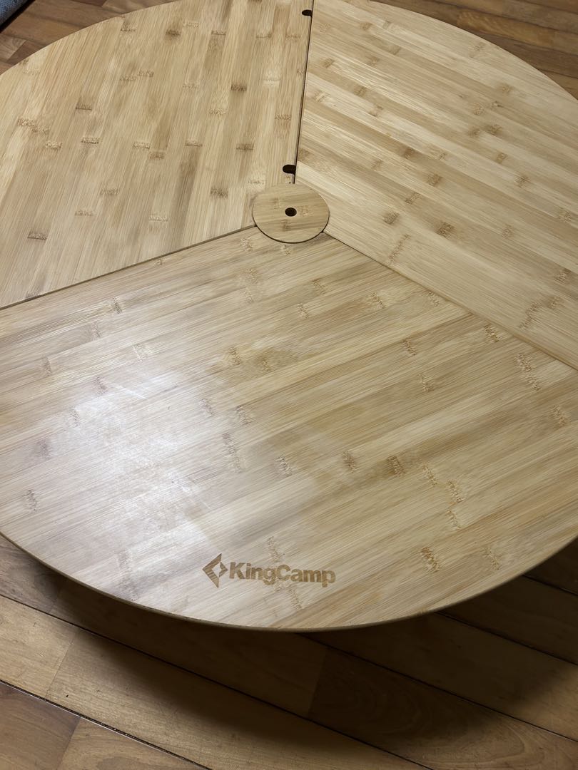 KingCamp キングキャンプ バンブーラウンドテーブル