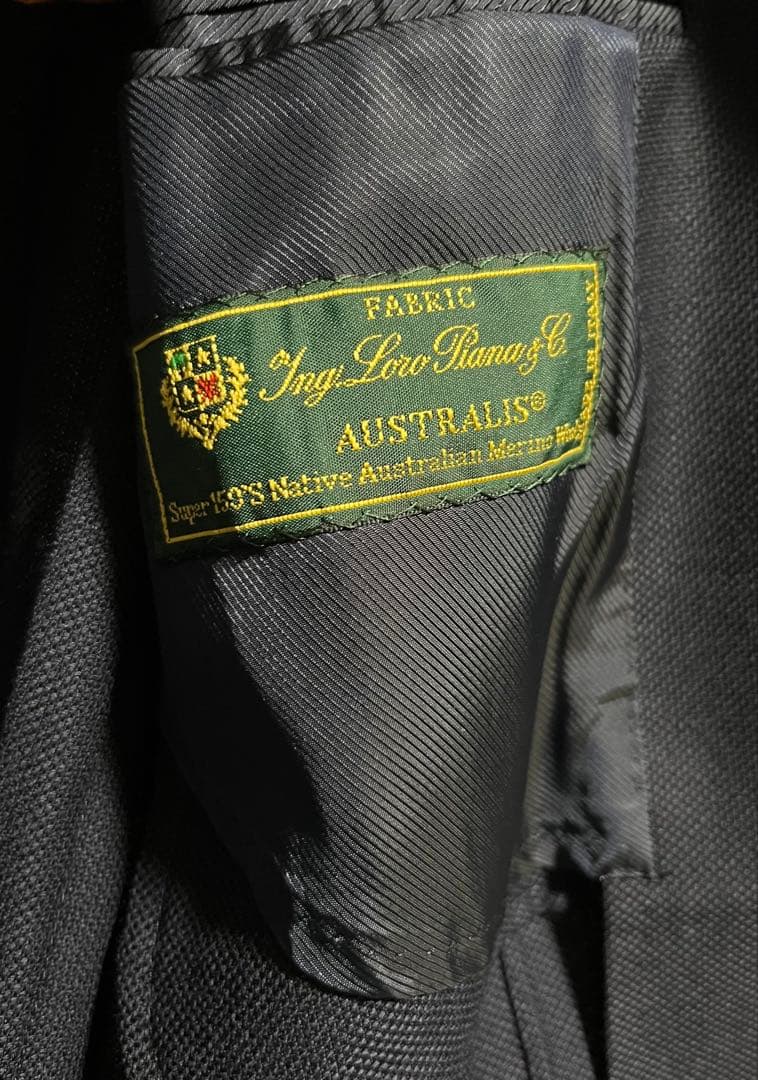 リングヂャケット製 Brilla ロロピアーナ生地ネイビージャケット 定価11万