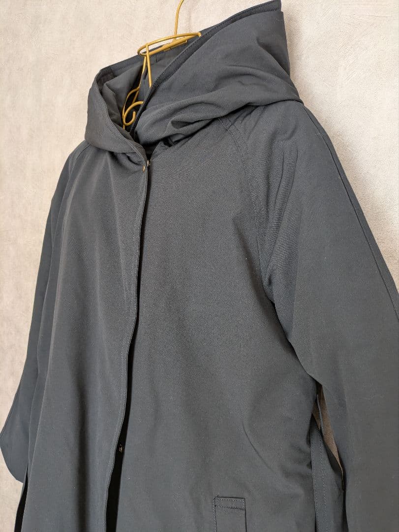 ★IEDIT イディット ロング丈 ダウンコート 撥水加工 ネイビー L