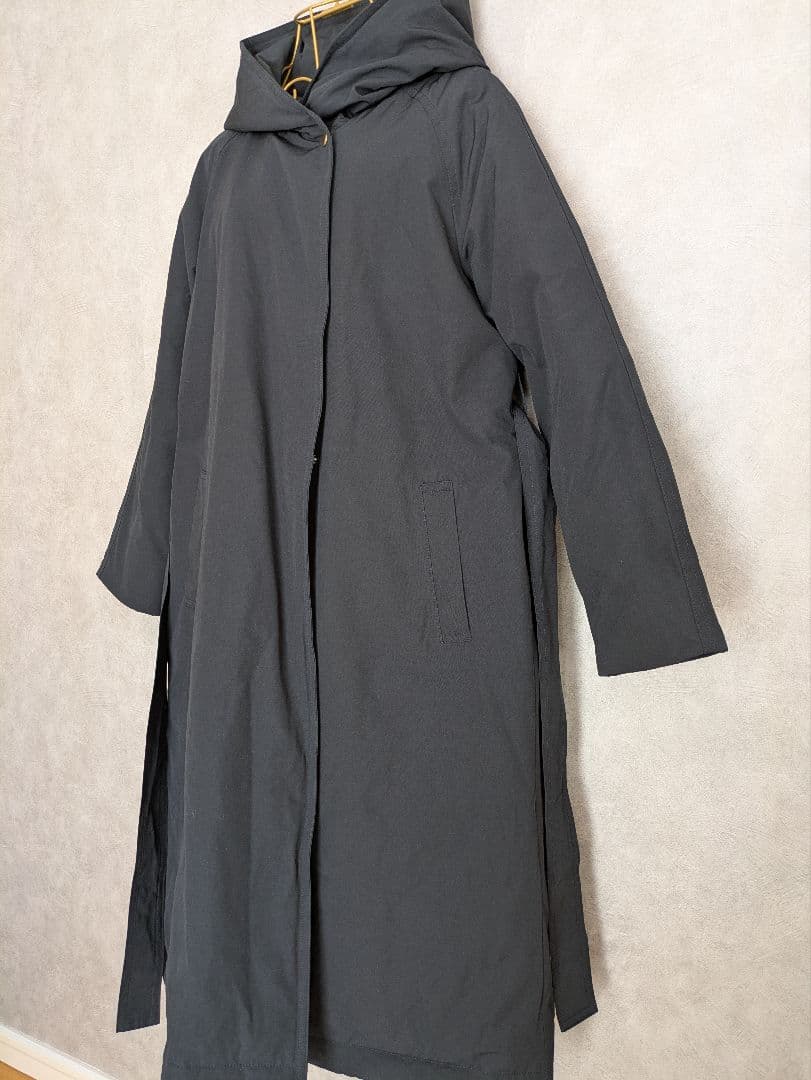 ★IEDIT イディット ロング丈 ダウンコート 撥水加工 ネイビー L