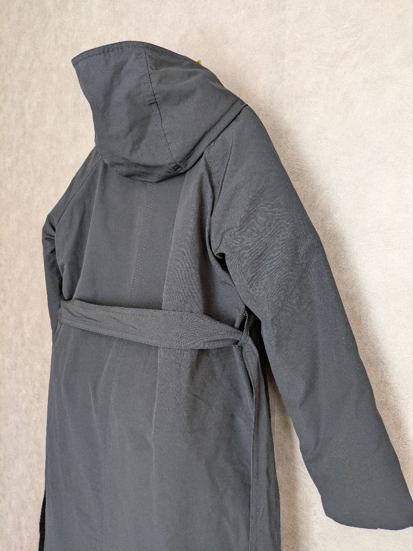 ★IEDIT イディット ロング丈 ダウンコート 撥水加工 ネイビー L