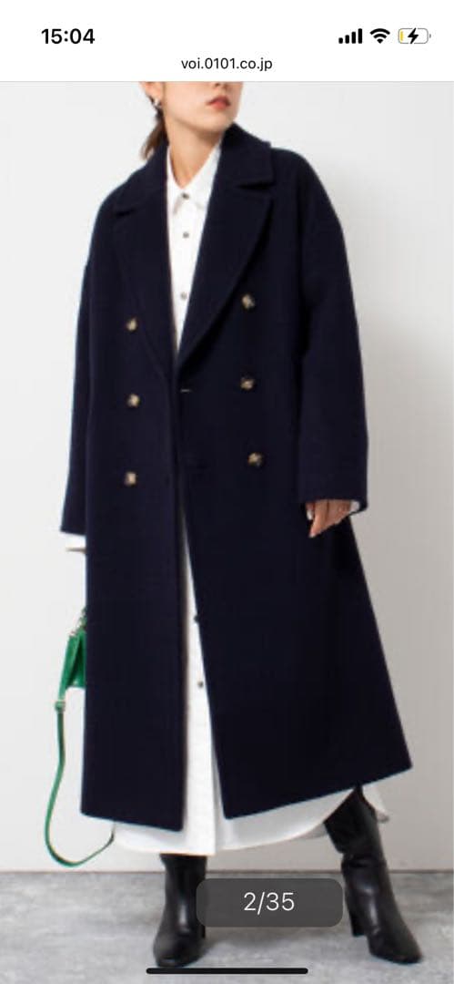 ノーリーズ　ＫＩＷＩ　ＬＡＭＢダブルチェスターコート