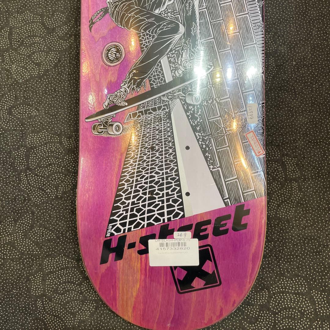 H-STREET スケートボードデッキ パープル8.75インチ