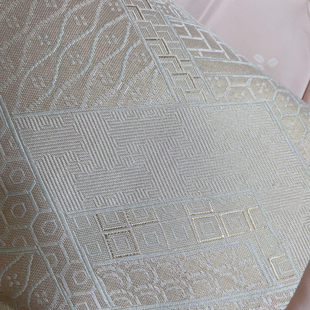 訪問着　フルセット　花籠　桜や花々　金彩加工　金駒刺繍　着物　Q5