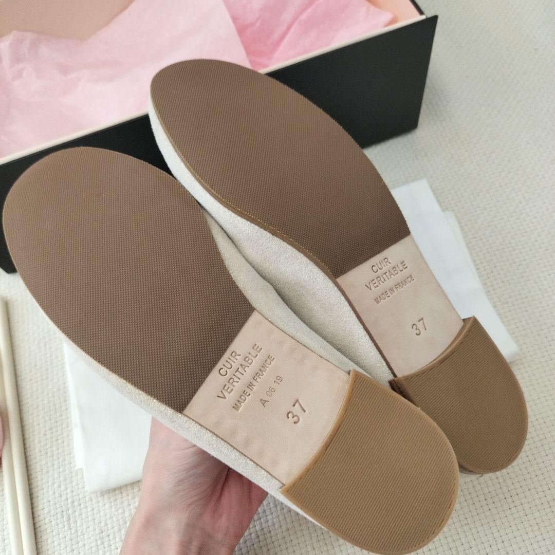 ✨新品未使用品✨repetto　ラメ　光沢あり◎　アイボリー　37
