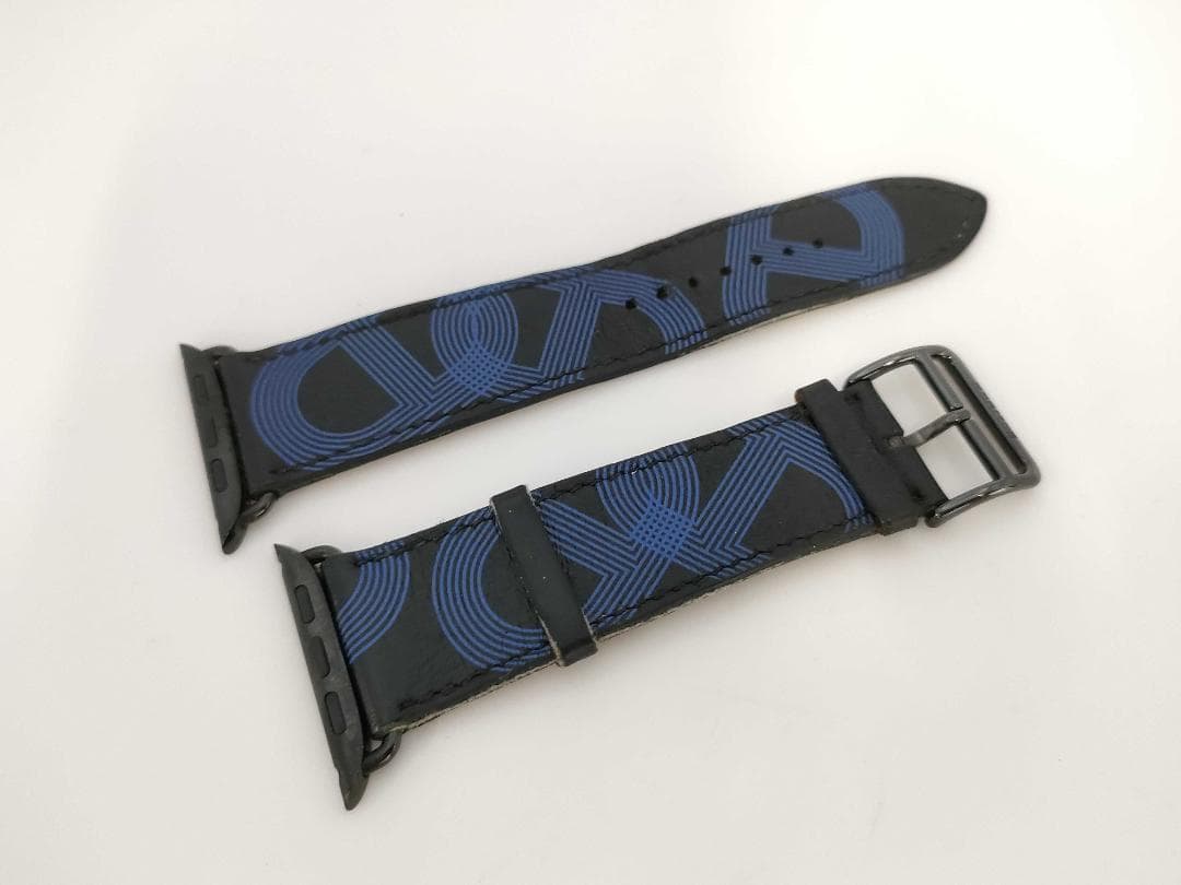 Apple Watch エルメス　サーキット　ブルー　ブラック　レザー 45mm