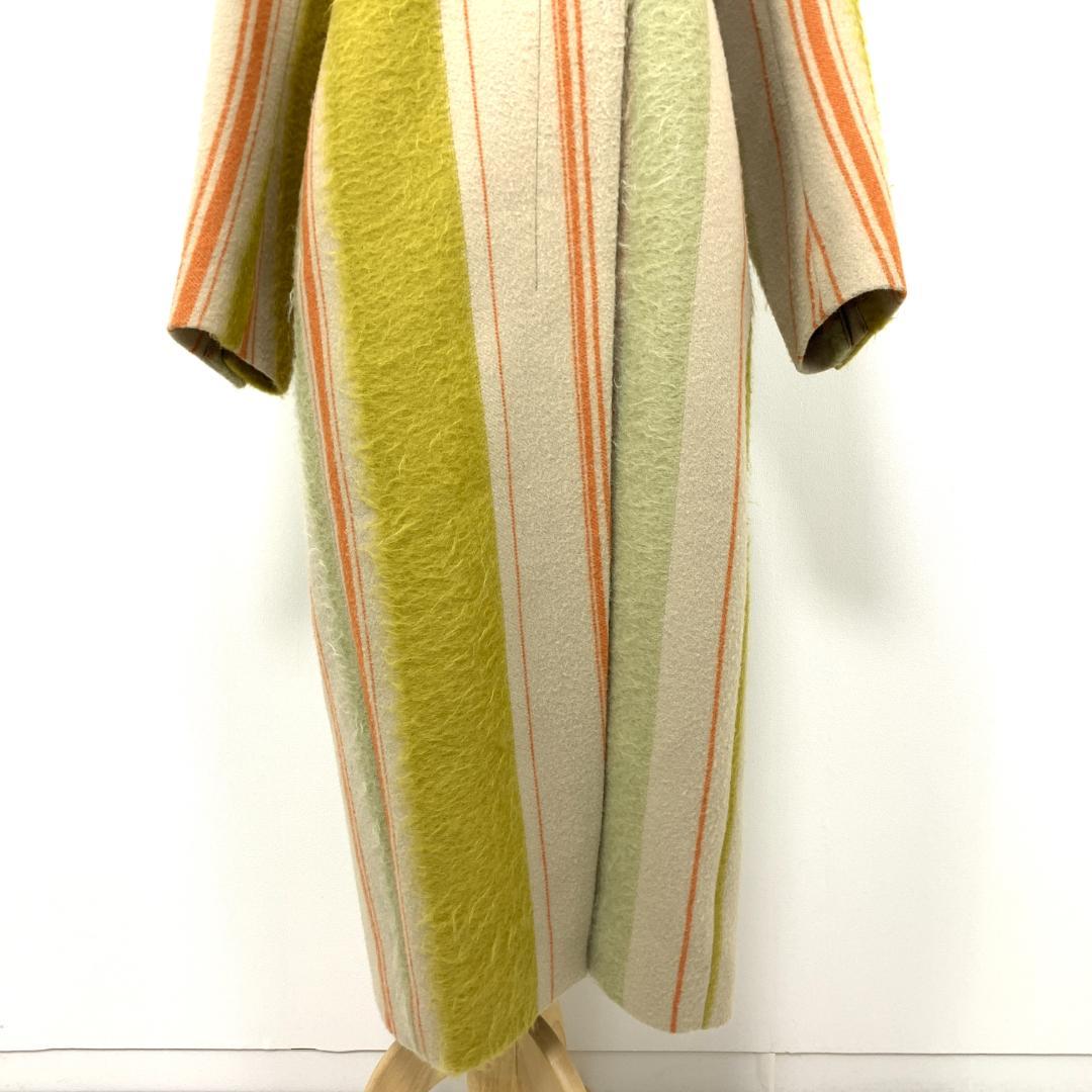 LA5003 IRENE アイレネ ロング ストライプコート ベージュ 36