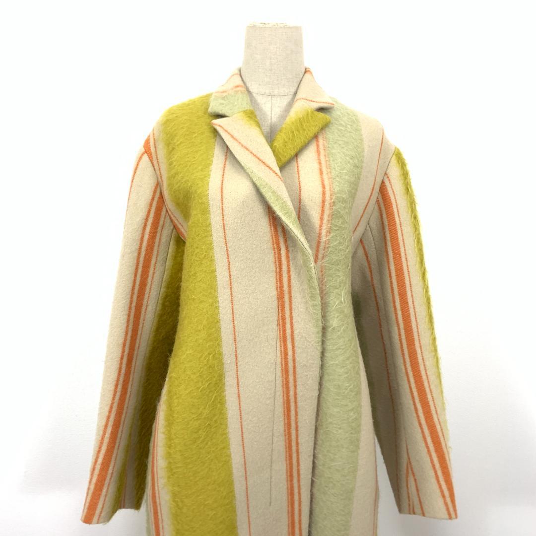 LA5003 IRENE アイレネ ロング ストライプコート ベージュ 36