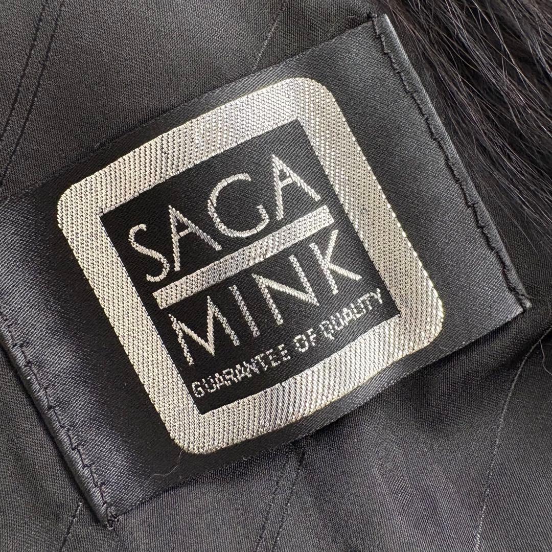 美品　SAGA MINK サガミンク 毛皮コート ミンク フォックス 切り替え
