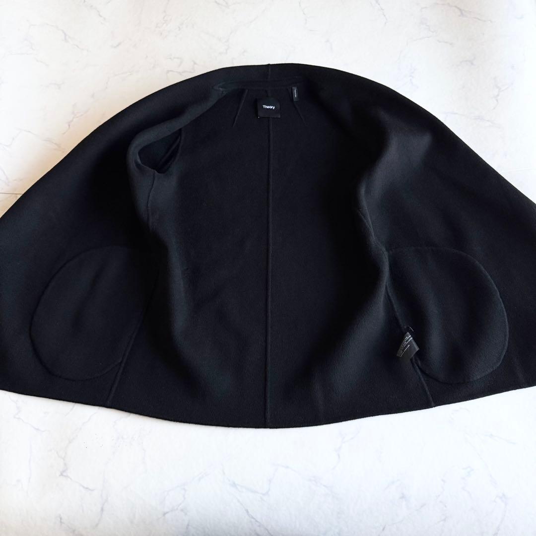 現行タグ 近年モデル セオリー カシミヤ混 ダブルフェイス ショールカラーコート