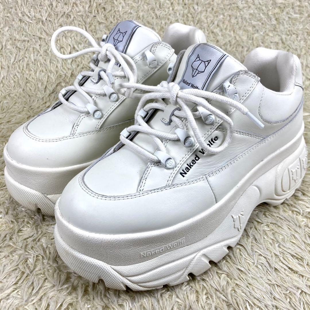 『美品』Naked Wolfe レザー レースアップ スポーティ スニーカー