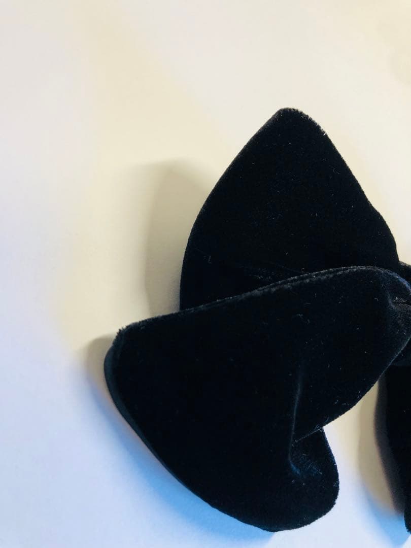 アレクサンドルドゥパリ　ベロアリボンバレッタ 濃紺カラー