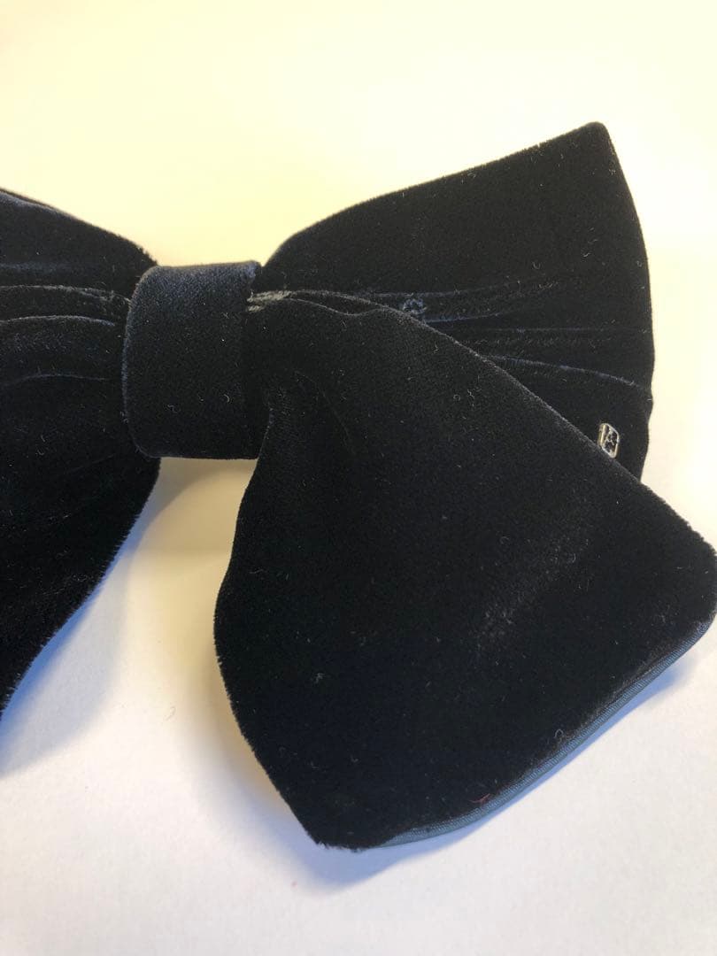 アレクサンドルドゥパリ　ベロアリボンバレッタ 濃紺カラー