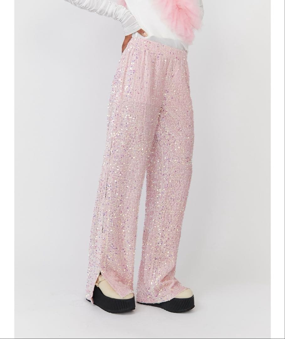 PAMEOPOSE スパンコール　パンツ　DIVA PANTS ピンク